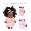 Lifelike Baby Play Doll African Girl Dolls Children Kids Toddler Toy Birthday Gift 25cm Celsius 9.8in