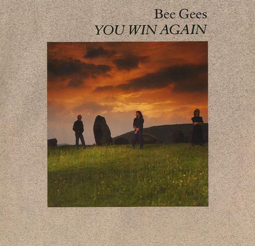 7-дюймовая пластинка BEE GEES You Win Again Fade Backtafunk W8351 Warner Bros. Re 1987 UK Рок Б/У