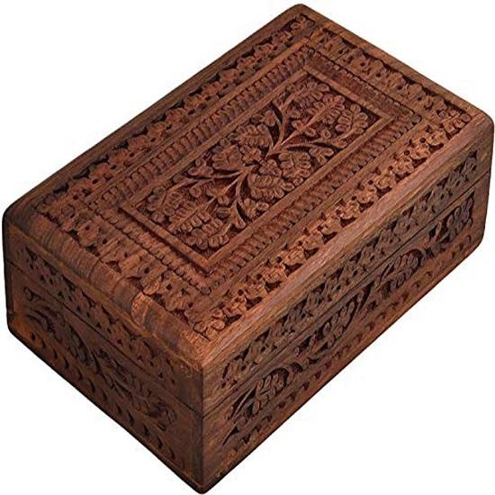 Wood Carvings Jewellery Box Decorative Case Kit Storage Boxes Big Box Jewellery Box Organisers Vanity for Women, Jewellery Box for Girls 30.48 Cm
