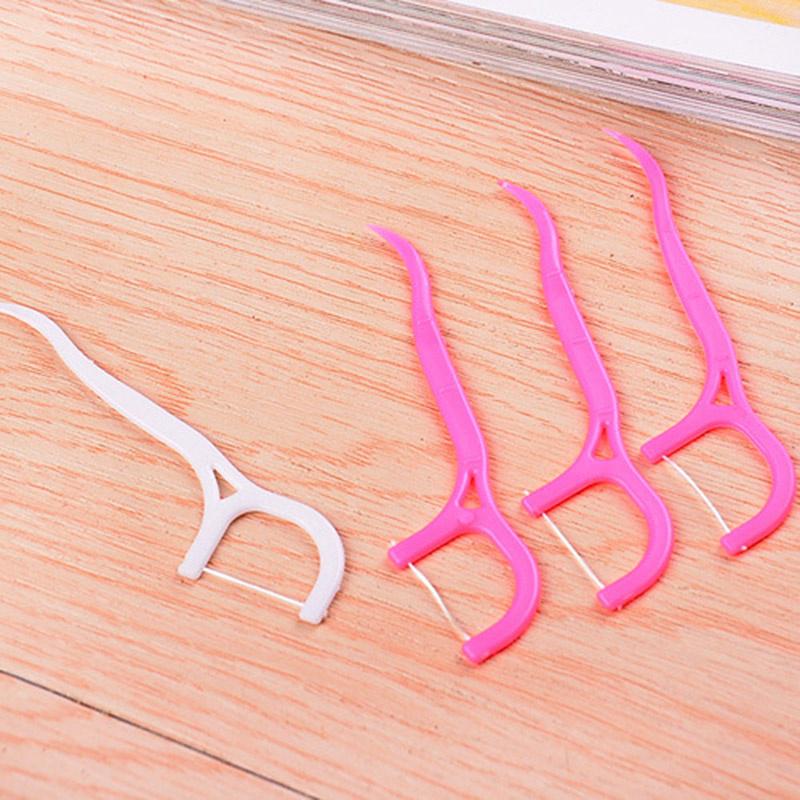 50pcs/lot Oral Hygiene Dental Flosser Sticks Dental Water Teeth Floss Flosser Teeth Pick Tooth Picks