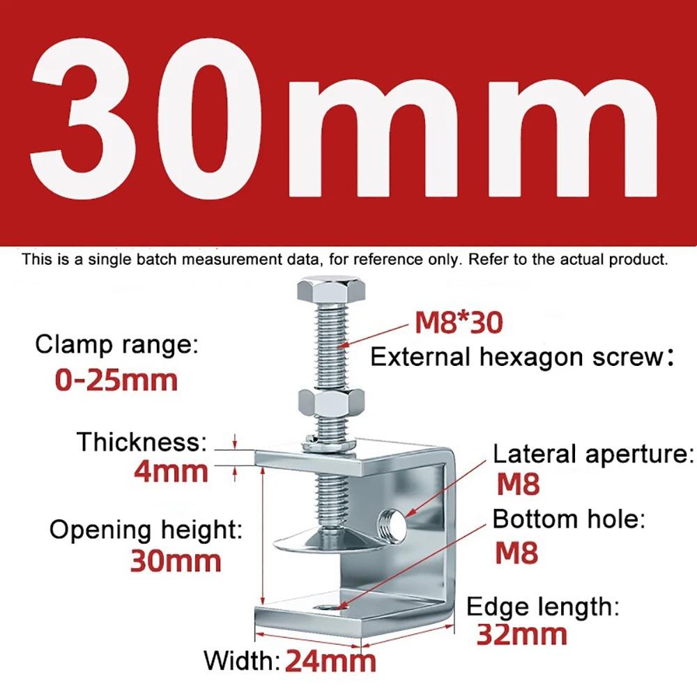 1Pcs Open Height 20-130MM C-Type Clip Multiple Head Shapes Clamping Device New U Clamp