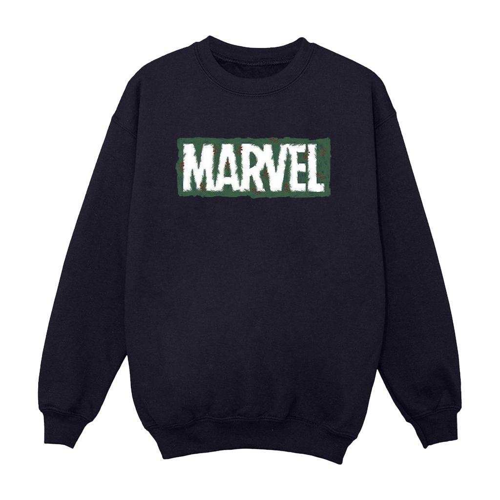 Marvel Mens Holly Logo Sweatshirt