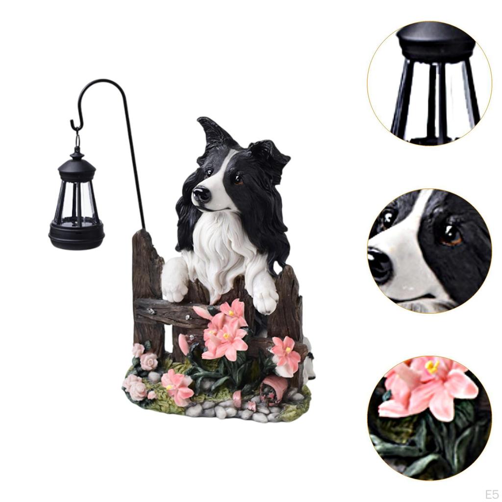 Скульптура собаки животного, статуэтка собаки, с солнечным светом, статуэтка щенка из смолы, украшение для