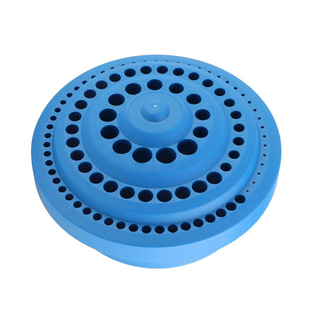 100 Holes Drill Bit Storage Case Round Shape Rotary Tool Bit Holder Workshop Storage