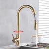 Кухонный кран - Saeuwtowy - Съемный 2 функции - Вращающийся 360° - Нержавеющая сталь - Золотистый