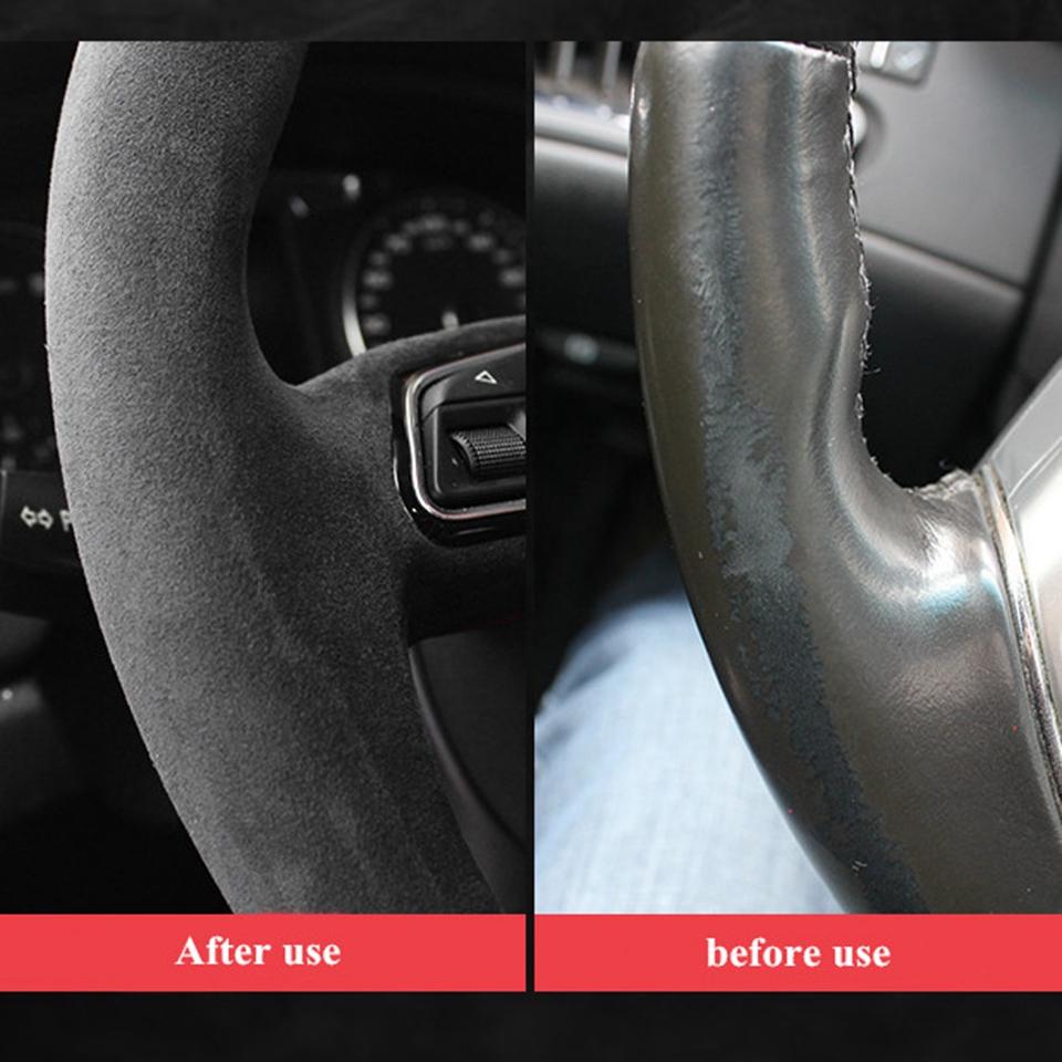 Hand Stitched Suede Leather Car Steering Wheel Cover For Mazda MX-5 MX5 2016-2020 Custom DIY Auto Steering Wheel Case