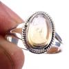 Natural Citrine Gemstone Handmade 925 Solid Sterling Silver Ring Size 7 Z8N25