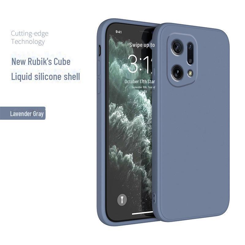 Чехол из жидкого силикона для Oppo Find X5 Pro — мягкая оболочка для защиты мобильного телефона