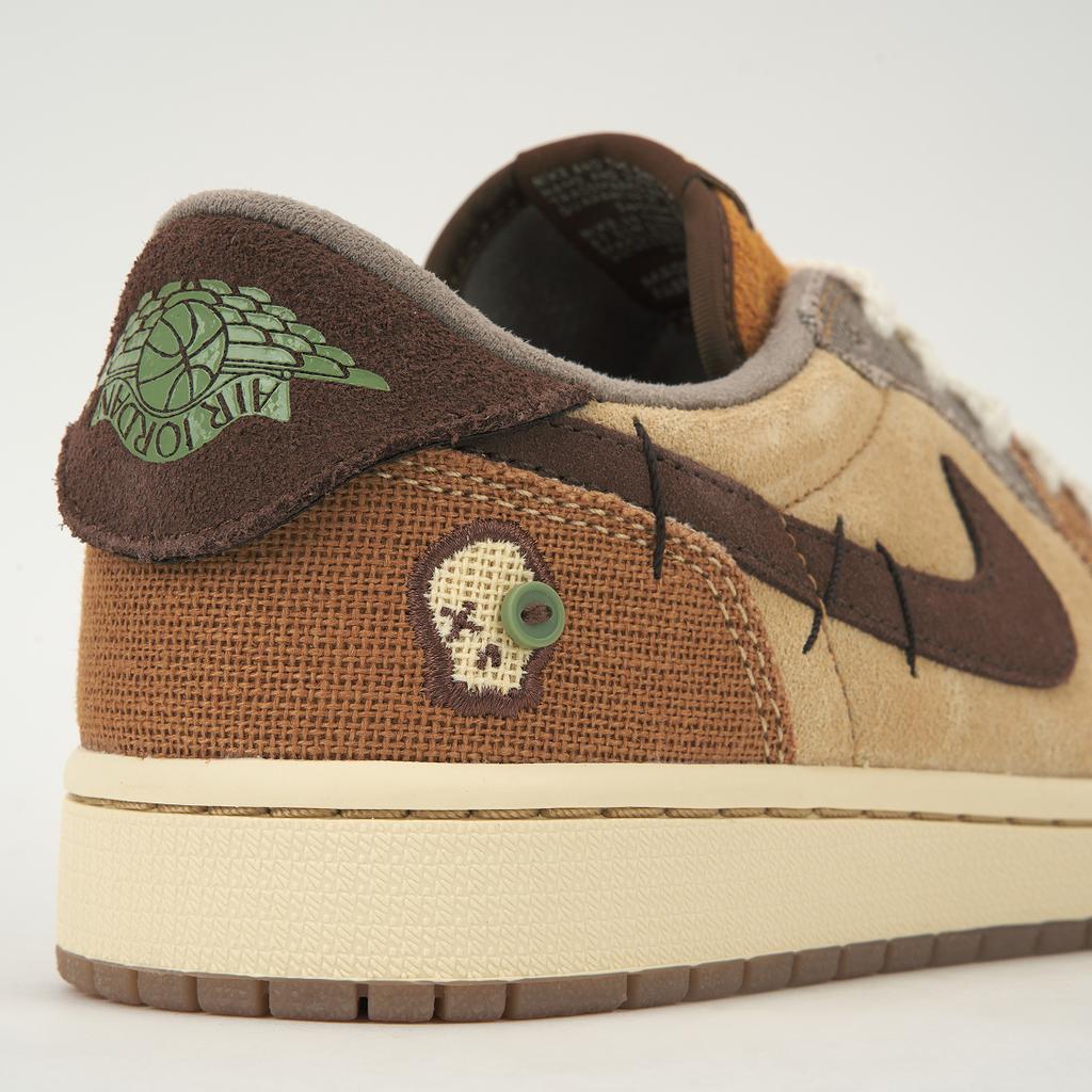 Кроссовки унисекс Zion Williamson x Air Jordan 1 Retro Low OG Voodoo Коричневый льняной муслин DZ7292-200