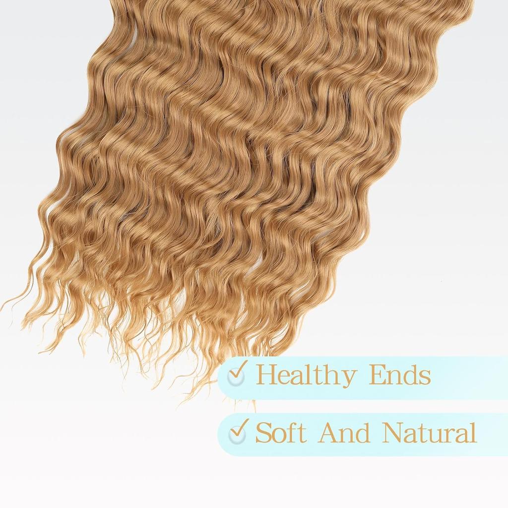 Ocean Deep Wave Kanekalon Crochet Hair 30 inch 120g Long Ombre Synthetic For Women