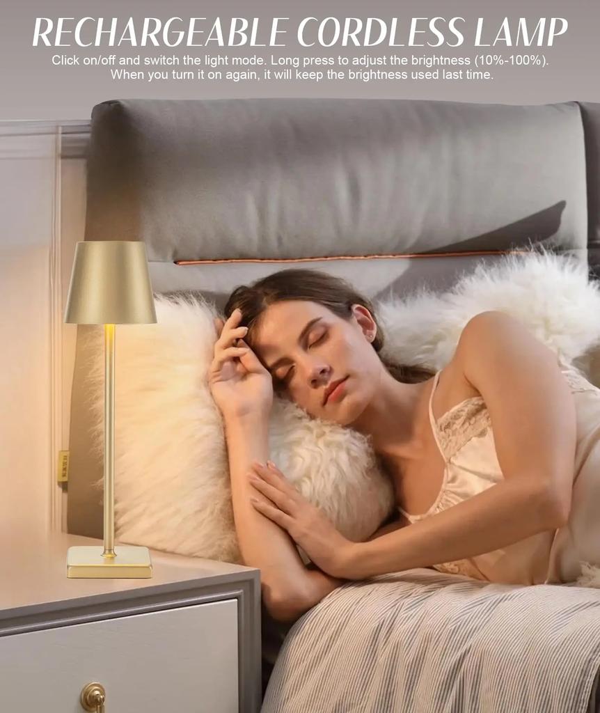 Настольная лампа 2-в-1 Беспроводная лампа в виде винной бутылки Зарядка Сенсорное управление Ночник для настроения Диммируемая светодиодная настольная лампа Бар Отель Кафе Ночник