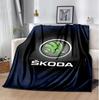 Skoda Flannel Blanket Soft Warm All-Season Throw, Design for Camping, Car Travel, Hiking Sofa, Bed, Office Perfect Gift for Parties