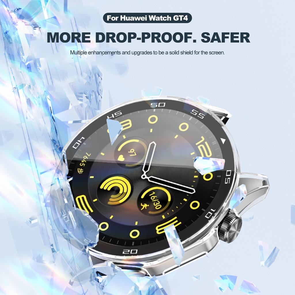 Закаленное Стекло+Чехол Для Huawei Watch GT4 46мм 41мм Полное Покрытие Бампер Защитная Пленка На Экран Чехол Для Huawei Watch GT4 Аксессуары