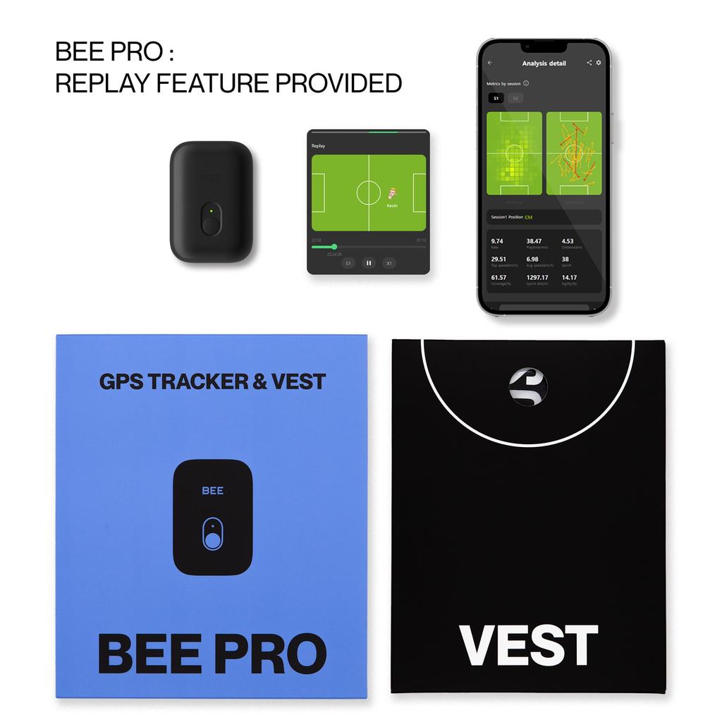 Жилет Soccerbee Pro 2 GPS Носимое устройство для отслеживания и анализа активности игроков в такие виды спорта на открытом воздухе, как лакросс - футбол, американский футбол,