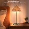 Cordless LED Table Lamp 3 Color Stepless Dimmable Retro Rattan Touch Lamp Bedside Night Lamp For Indoor/Outdoor Use Home Bedroom