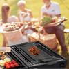 BBQ Grill Topper Pan Barbecue Tray Nonstick Double-Size Grill Pans Camping Cookware Indoor Outdoor Use For Charcoal Grills