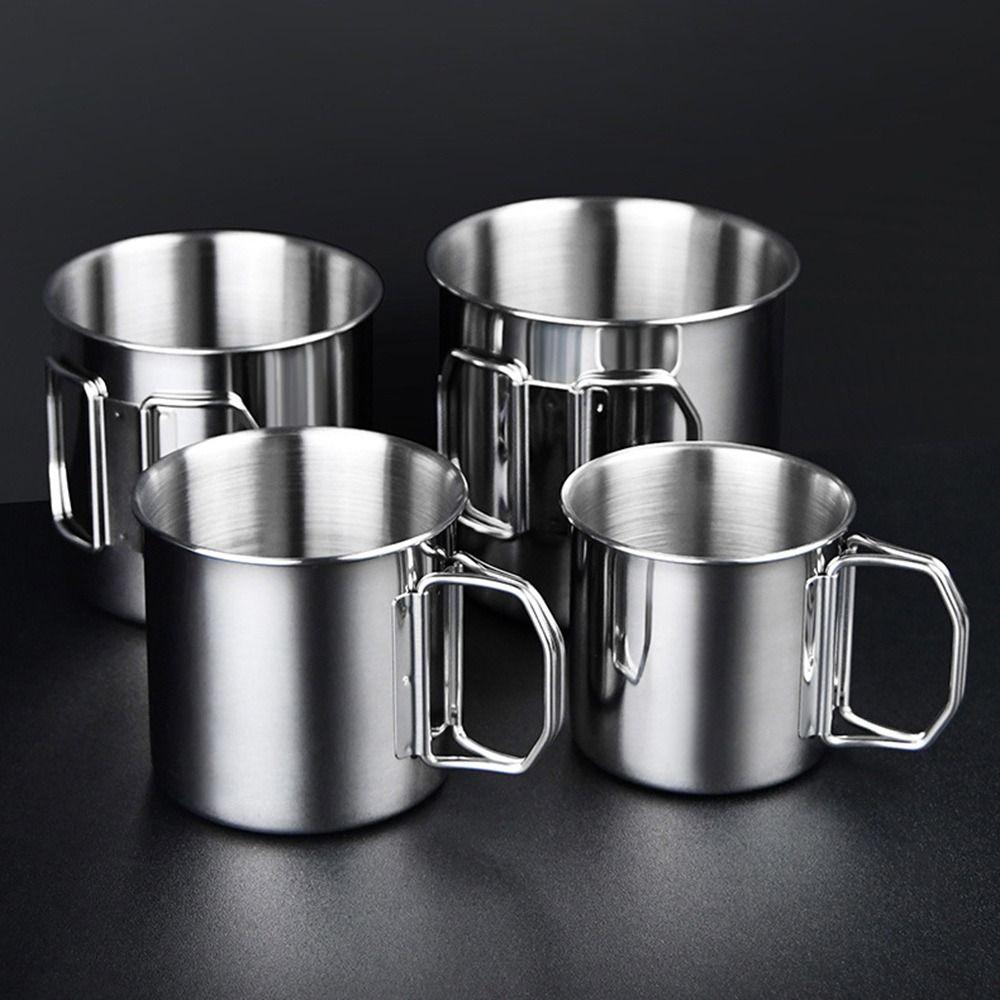 Stainless Steel Water Cup Portable Water Cup Accessories Gifts Drinking Cup