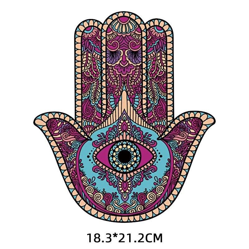 Гладильные наклейки с изображением мандалы, термонаклейки для одежды, термоклеевые нашивки, нашивка «сделай сам», гибкая плавкая переводная аппликация, платье