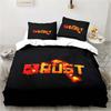3D Print Rust Game Logo Bedding Set,Duvet Cover Comforter Bed Set Quilt Cover Pillowcase,King Queen Twin Size Boys Girls Adults