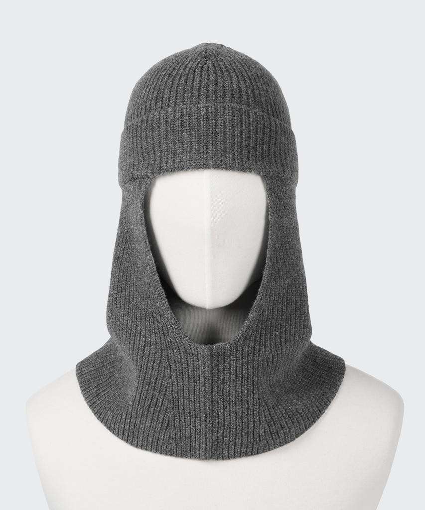 MUSINSA STANDARD Lambswool Knit Beanie Balaclava [Medium Gray]