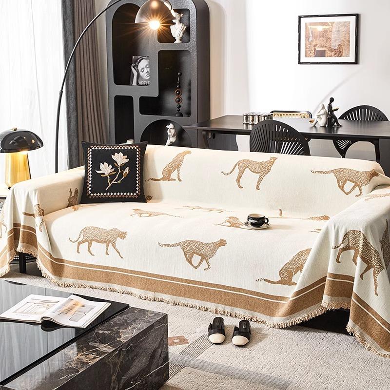 Modern Light Luxury High-end Black Sofa Cover 2025 New Four-season Universal Non-slip and Anti-cat Scratch Full Cover Towel