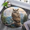 owl Round Area Rug,Carpet Rug for Living Room Bedroom Sofa Playroom Decor,Non-slip Floor Mat