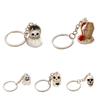 6pcs Mini Skull Car Keyring Resin Craft Skeleton Keychain Halloween Ghost Pendant  Unisex