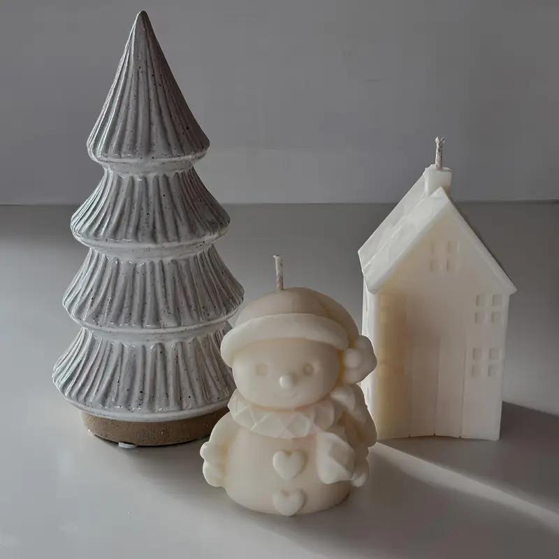 3D Рождественский Снеговик Силиконовая Форма Санта Поделка Декор DIY Форма для Ароматической Свечи Смола Шоколад Торт Товары для Выпечки