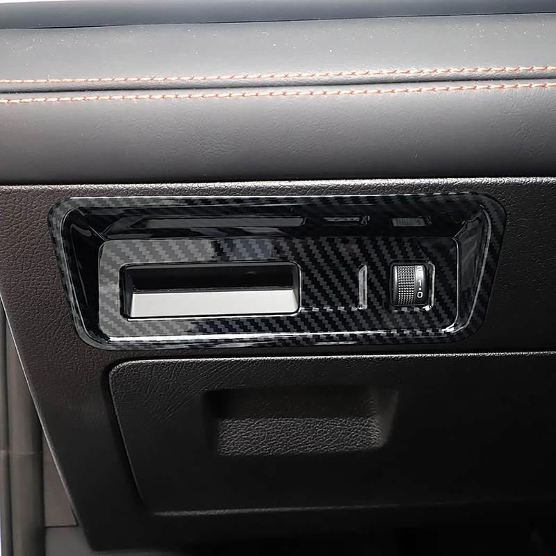 Styling Headlight Adjustment Switch Frame Decoration Cover Trim For BYD Song PLUS  Carbon Fiber Color Interior Accessories