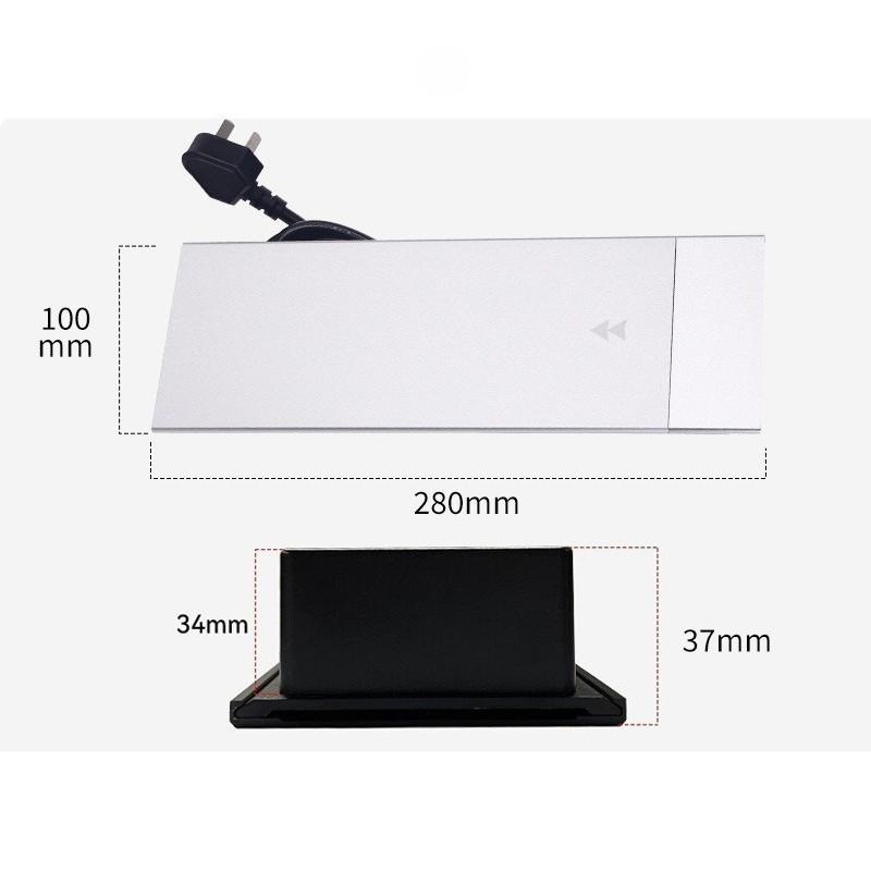 Slide Cover Retractable Power Strip Desktop Multi Plug Cabinet Hidden Recessed Desk Power Sockets Universal Embedded Socket