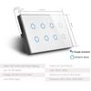 Wifi Smart Touch Light Wall Switch Interruptor Glass Panel 8 Gang 147*86mm Tuya App SmartLife Compatible with Alexa Google Home