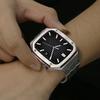 Роскошный комплект модификации из нержавеющей стали для Apple Watch 9 8 7 45мм 41мм Металлический корпус для iWatch 6 5 4 3 SE3 44мм 40мм Набор ремешков