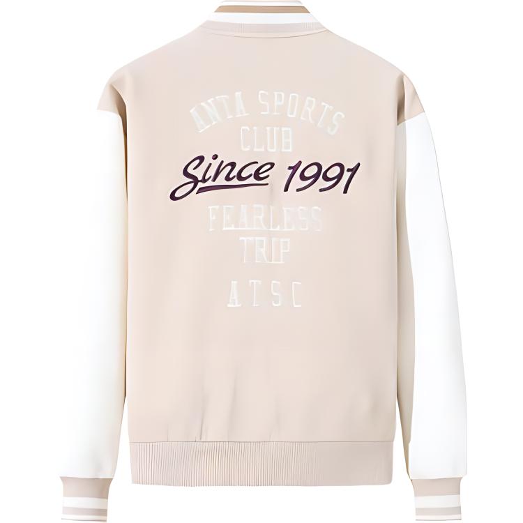 Anta Свободная удобная бейсбольная куртка с цветными буквами, женская куртка розового цвета 162448703N-1