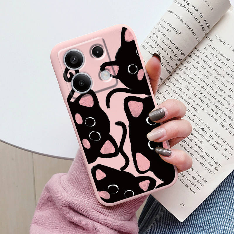 Cartoon Case For Redmi 13C 4G 5G 13R Note 13 Pro Redmi13 Note13R Poco C65 M6 Pro X6 PocoM6 Cute Cat Cover Soft Bumper Couple