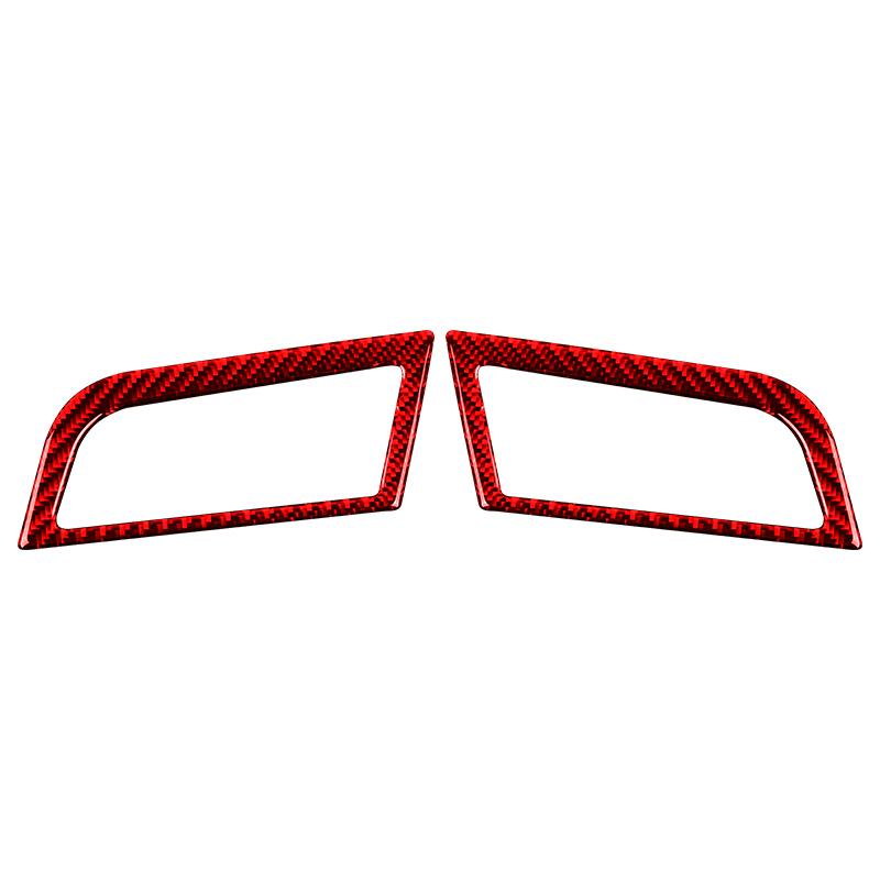For Ford Mustang GT 2015- Carbon Fiber Auto Dashboard Left and Right Air Vents Trim Stickers Frame Car Interior Accessories