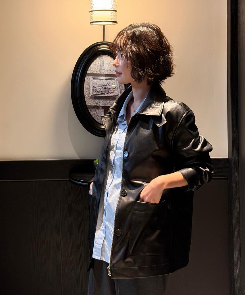 ATA Labelo Vegan Leather Jacket_Black