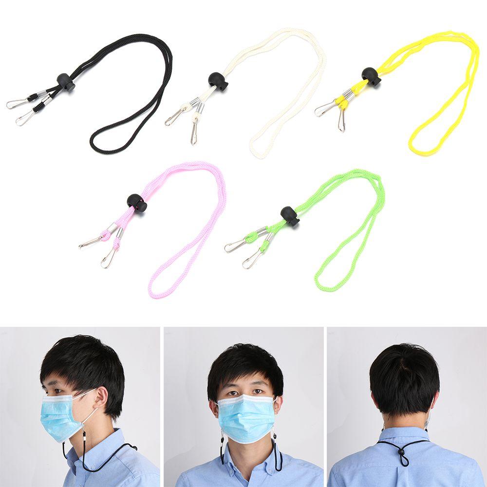 Adjustable Anti-lost Hanging With Two Clips Face Mask Lanyards Protect Ears Neck Straps