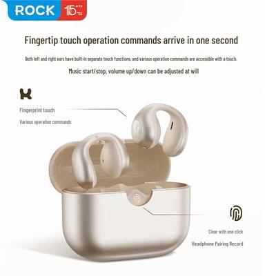 ROCK RAU0764 Настоящие беспроводные спортивные наушники открытого типа с шумоподавлением