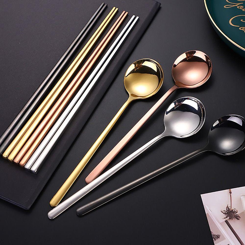 Tableware Dinnerware Chopsticks Cutlery Set Soup Spoon for Student Home Kitchen Office