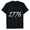 Simple 1776 Patriotic Print Tshirt Usa Independence Fourth Of July Graphic Short Sleeve Casual Weekend Holiday Daily Wear Tee