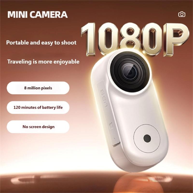 Портативная мини-цифровая камера 1080P, легкий видеорегистратор, разрешение 1920x1080, носимая камера для студента, путешественника