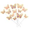 10Pcs/Set Butterfly Cake Toppers Wedding Party Baking Supplies Birthday Cakes