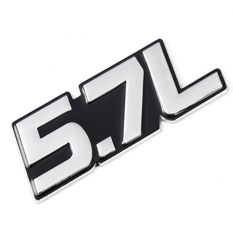 3D Metal 4.0L 4.6L 4.7L 5.0L 5.7L 6.0L 6.2L 6.4L 7.0L Car Sticker Rear Trunk Emblem Badge Decals