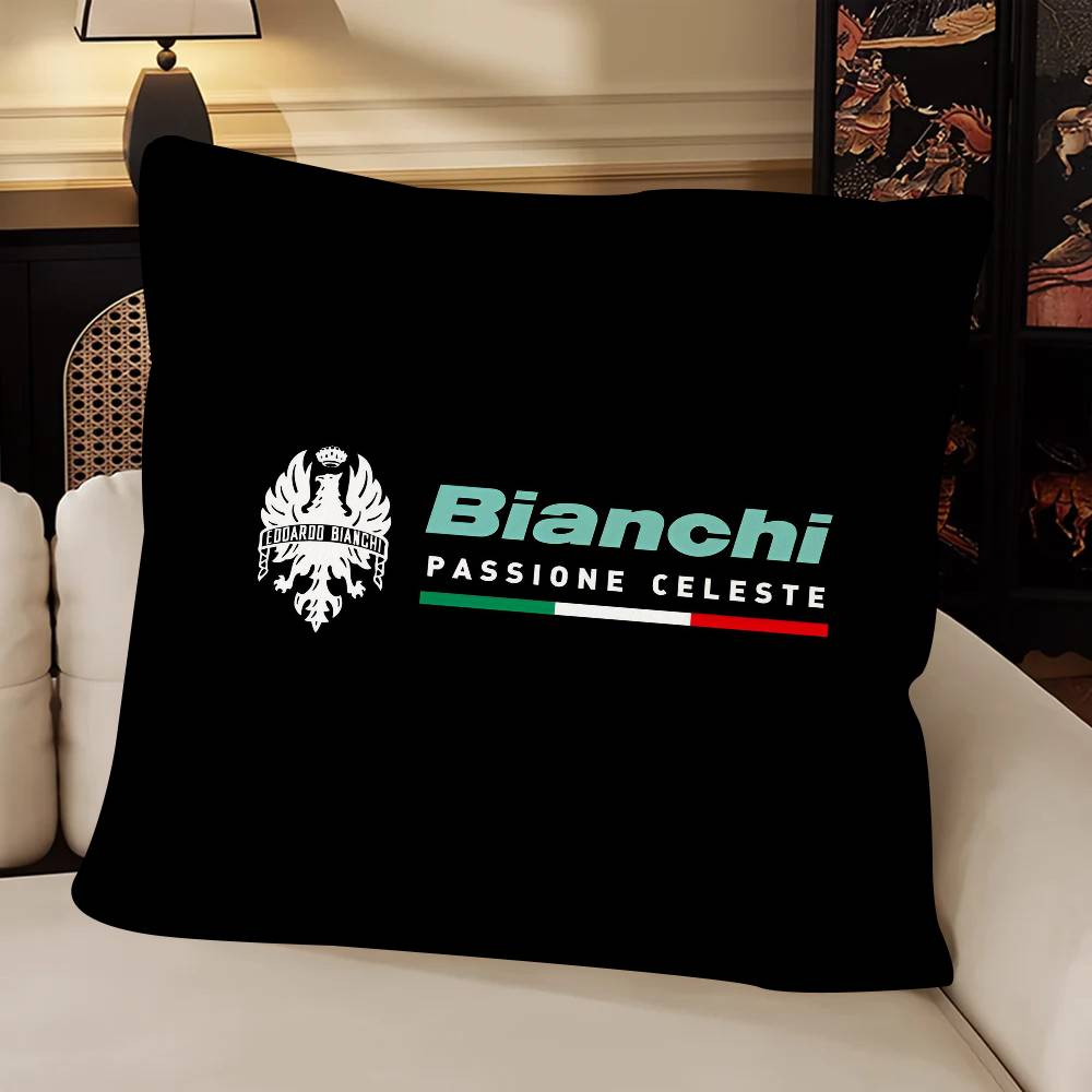 BBianchi Logo Pillow Case Fashion Square Pillowcase Bedroom Sofa Room Ins Decoration Leisure
