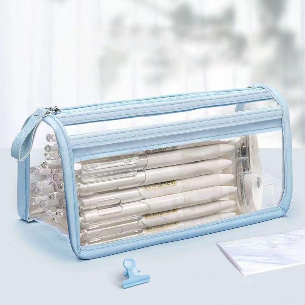 Сумка для канцелярских товаров большой вместимости Прозрачный органайзер для канцелярских товаров Многофункциональная сумка для ручек Подарок