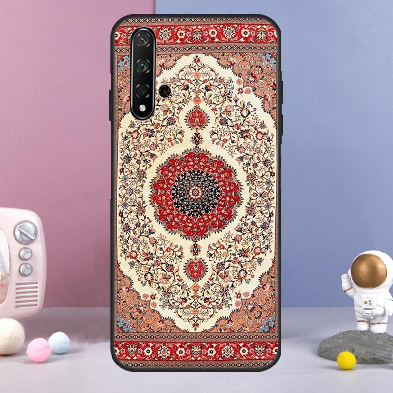 Персидский ковер Цветочный узор Для Huawei Nova 12i 12s 11i 8i 7i 9 10 SE Y60 Y61 Y70 Y72 Y73 Y90 Y91 P20 P30 P40 Lite Чехол