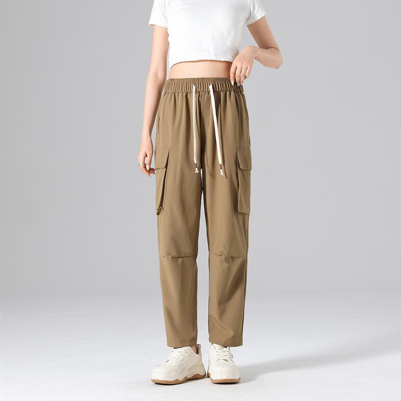 Новые летние быстросохнущие крутые брюки, повседневные свободные брюки для мужчин и женщин