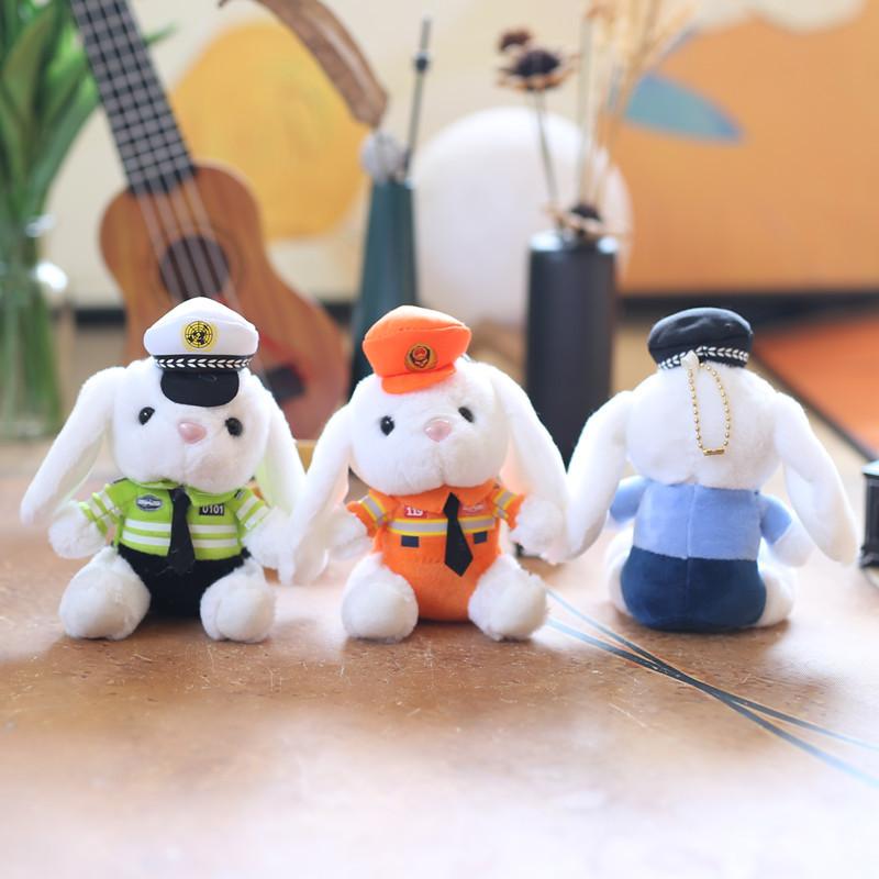 Милый дорожный полицейский медведь подвеска плюшевая игрушка кукла полицейский кролик сумка подвесной брелок кукла