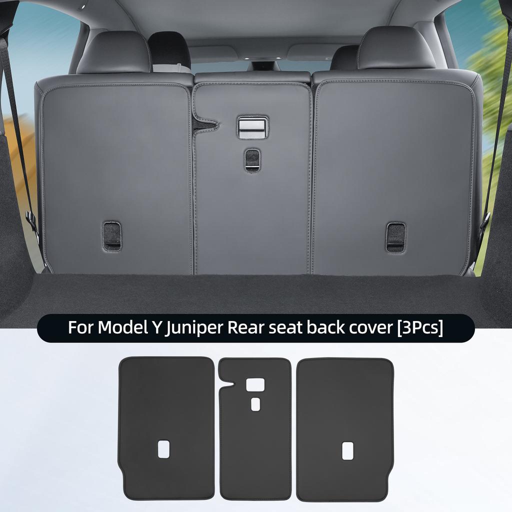 Для Tesla Model Y Juniper Коврик в багажник Полное покрытие Багажник Защитные бортики с обеих сторон Защитная накладка на спинку сиденья Защитная накладка для груза
