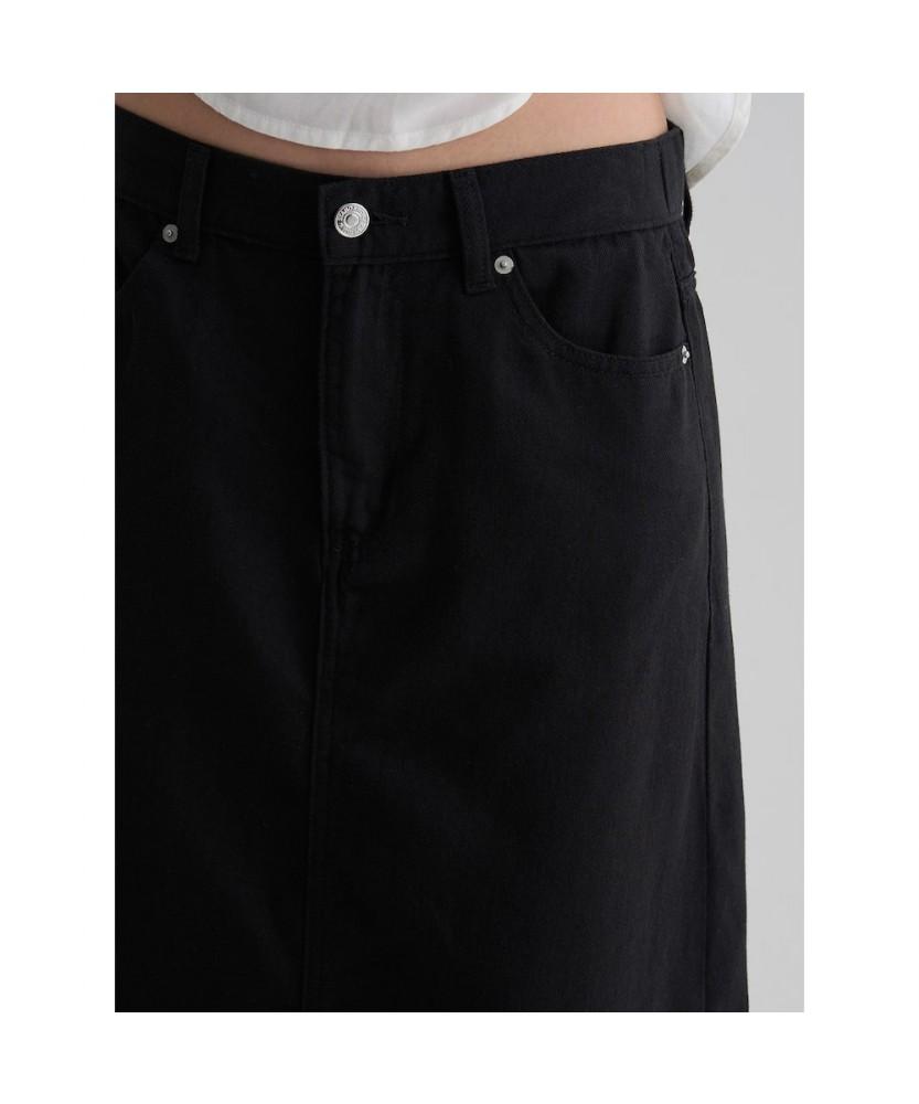 8SECONDS Lightweight Denim Maxi Skirt Black